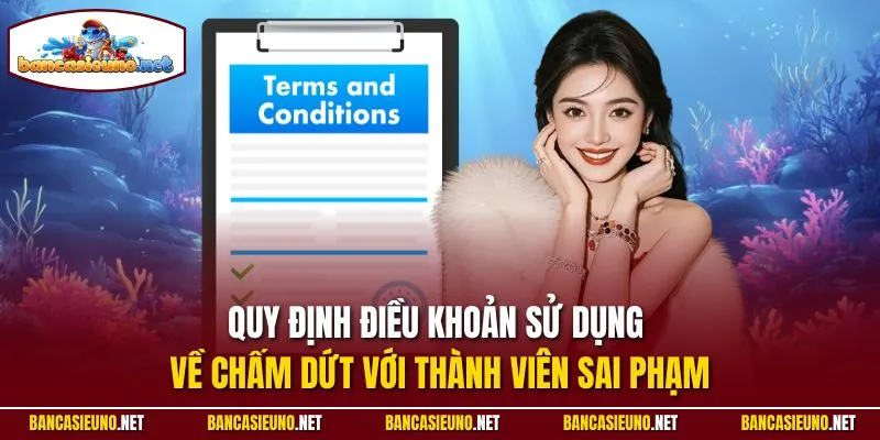 Quy định điều khoản sử dụng về chấm dứt với thành viên sai phạm